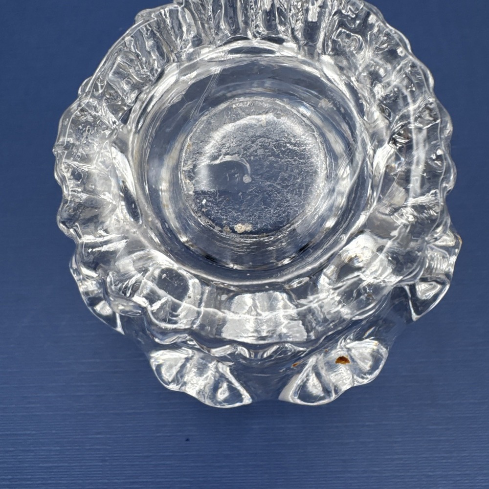 Vintage Kosta Boda Taper Candle Holder Sunflower Glass MCM Scandi Goran Warff - Picture 8 of 10